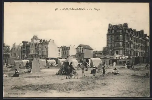 AK Malo-les-Bains, La Plage