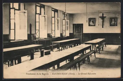 AK Haubourdin /Nord, Pensionnat de la Sagesse, Le Grand Réfectoire