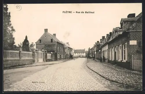 AK Flêtre, Rue de Bailleul, Strassenpartie