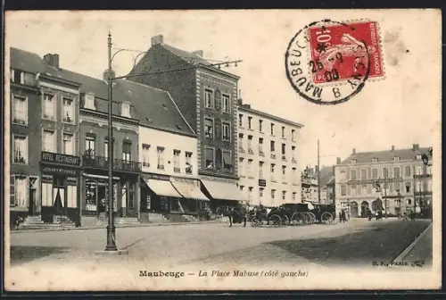 AK Maubeuge, La Place Mabuse, Côté gauche