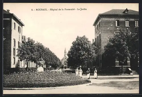 AK Roubaix, Hôpital de la Fraternité, Le Jardin
