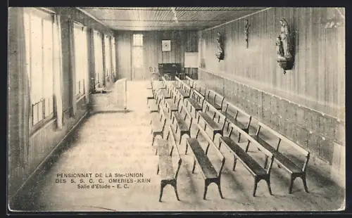 AK Omeries-Kain, Pensionnat de la Ste-Union des S. S. C. C., Salle d`Etude
