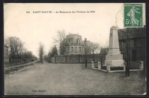 AK Saint Saulve, Le Monument des Victimes de 1870