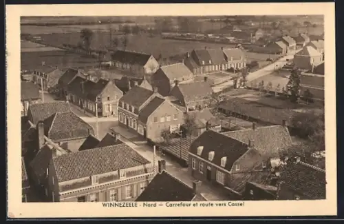 AK Winnezeele-Nord, Carrefour et route vers Cassel