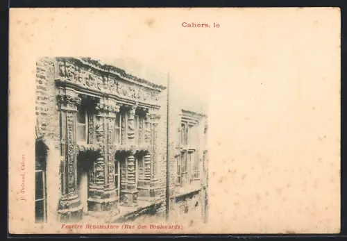 AK Cahors, Fenêtre Renaissance, Rue des Boulevards