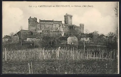 AK Castelnau-de-Bretenoux, Le Château, côté Ouest