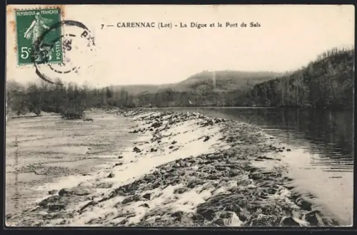 AK Carennac /Lot, La Digue et le Port de Sals