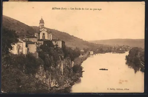 AK Albas /Lot, Les Bords du Lot au passage