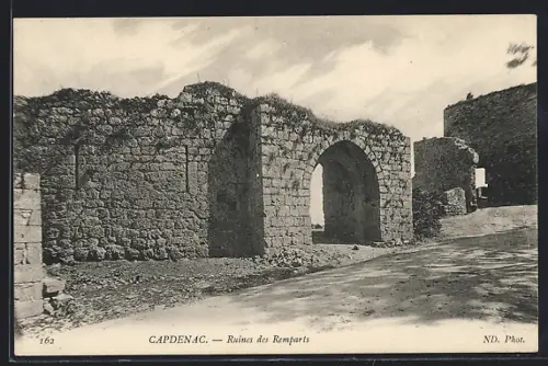 AK Capdenac, Ruines des Remparts
