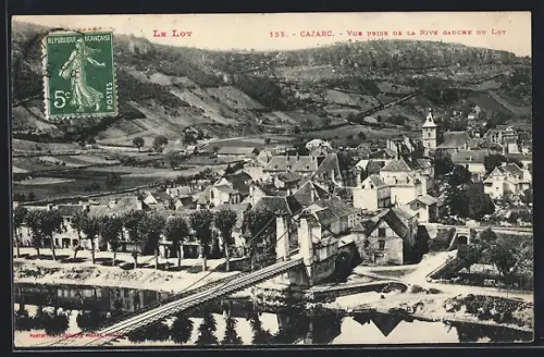 AK Cajarc, Vue prise de la Rive Gauche du Lot