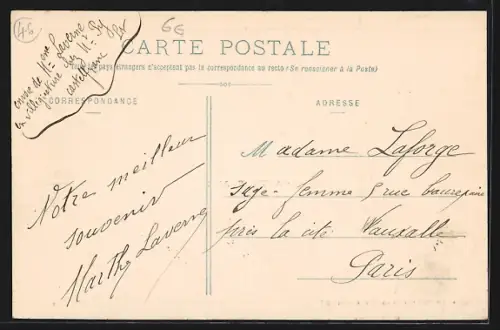 AK Castelfranc, Vue du village et de la colline