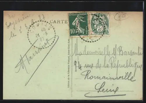 AK Autoire /Lot, Le Château des Anglais et le Village