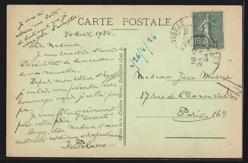 AK Alvignac-Miers, Source Salmière et chemin bordé d`arbres