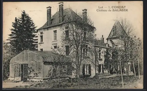 AK Condat, Château de Balager et sa serre adjacente