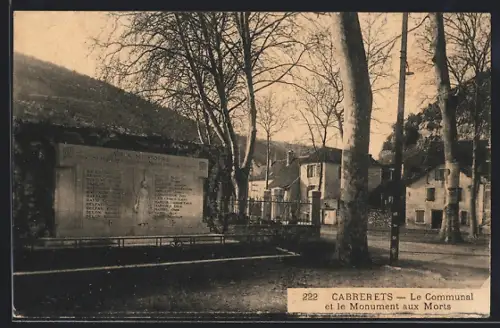 AK Cabrerets, Le Communal et le Monument aux Morts