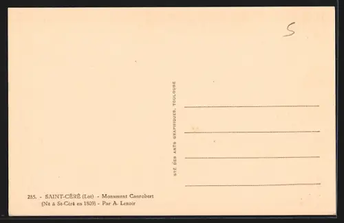 AK Saint-Céré /Lot, Monument Canrobert par A. Lenoir