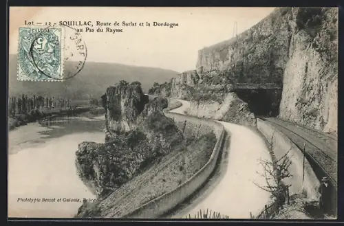 AK Souillac, Route de Sarlat et la Dordogne au Pas du Raysse