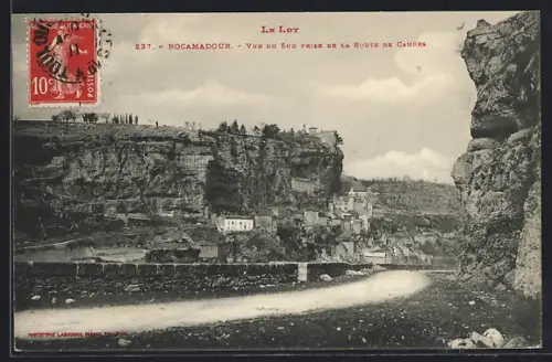 AK Rocamadour, Vue du Sud prise de la Route de Cahors