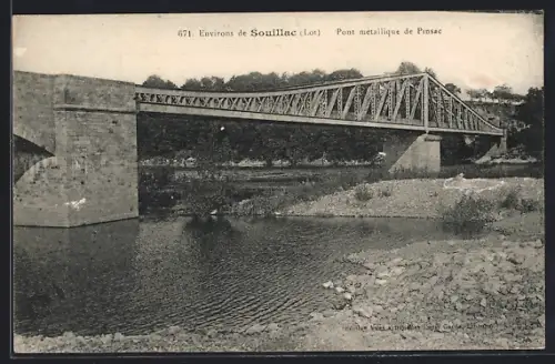 AK Souillac /Lot, Pont métallique de Pinsac