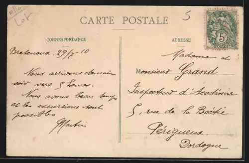 AK Bretenoux /Lot, Château de Castelnau, vue sur le village et le château
