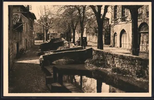 AK Figeac, Le Petit Célé, Canal de déviation amenant les eaux de la rivière à l`étang des Trois Moulins