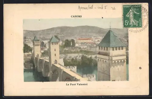 AK Cahors, Le Pont Valentré et vue panoramique de la ville