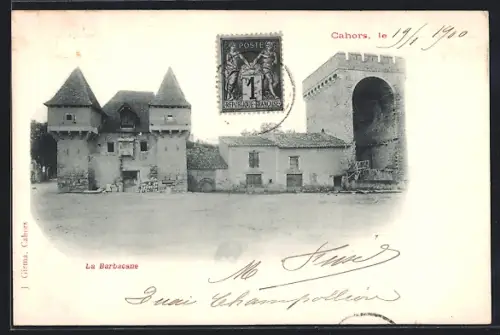 AK Cahors, La Barbacane et l`ancienne tour fortifiée