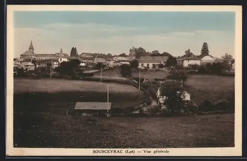 AK Sousceyrac /Lot, Vue générale