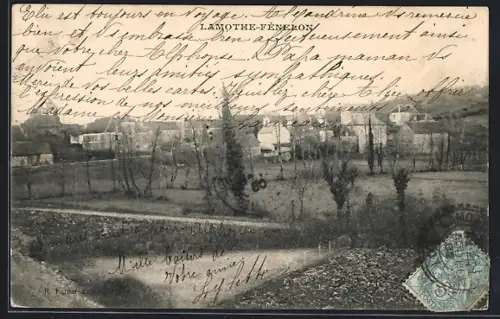 AK Lamothe-Fénelon, Vue du village et de la campagne environnante