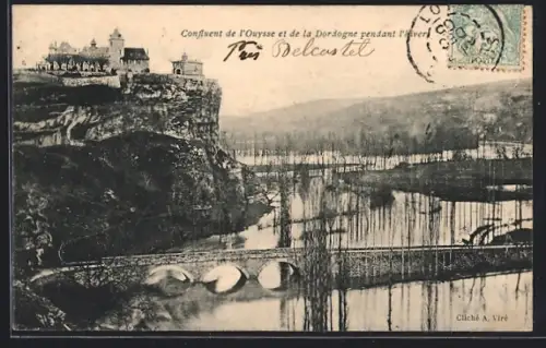 AK Souillac, Confluent de l`Oysse et de la Dordogne pendant l`hiver