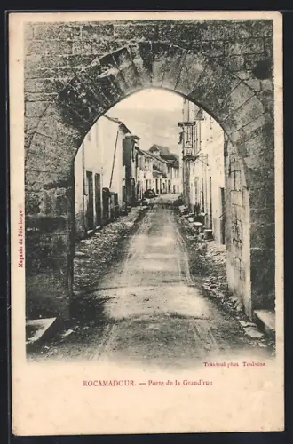 AK Rocamadour, Porte de la Grand`rue