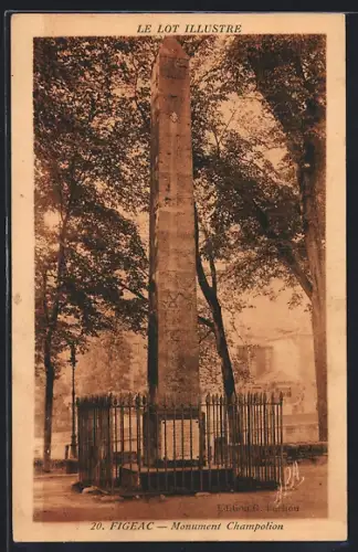 AK Figeac, Monument Champollion