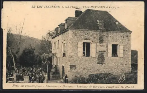 AK Gluges, Hôtel et Café-Restaurant avec vélos devant