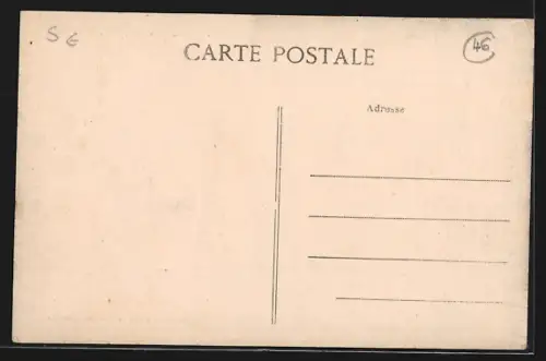 AK Souillac /Lot, Route Nationale avec arbres et bâtiments adjacents