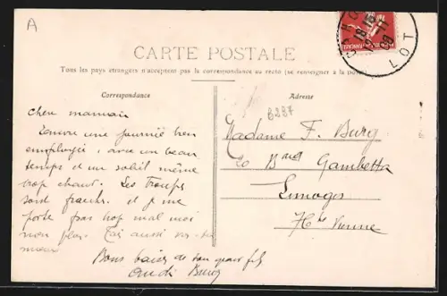 AK Cahors, Le Lycée, le Monument Gambetta et la Bibliothèque