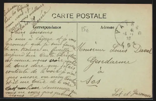 AK Vayrac /Lot, Avenue d`Uxellodunum avec café-restaurant et vue sur le clocher