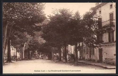 AK Catus /Lot, Le Boulevard Gustave Larroumet