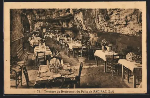 AK Padirac /Lot, Terrasse du Restaurant du Puits de Padirac