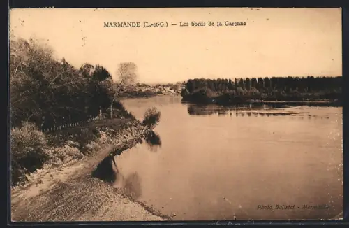 AK Marmande /L.-et-G., Les bords de la Garonne