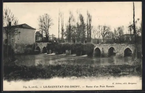 AK La Sauvetat-du-Dropt, Restes d`un Pont Romain