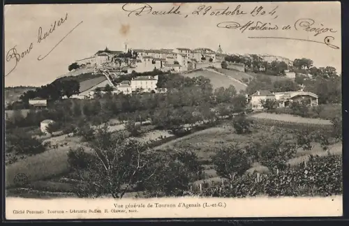AK Tournon-d`Agenais /L.-et-G., Vue générale de Tournon d`Agenais