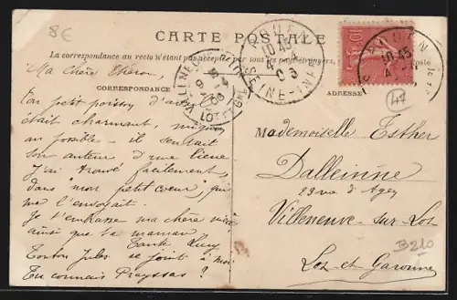 AK Prayssas /L.-et-G., Vue générale du village et du clocher au milieu des arbres