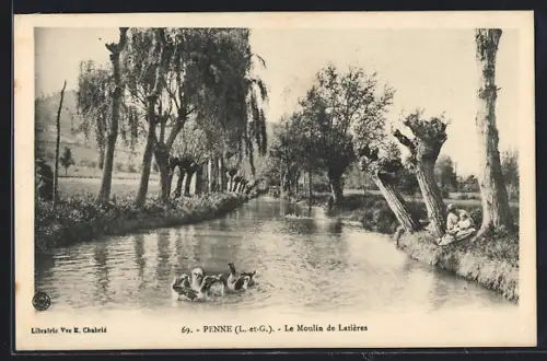 AK Penne /L.-et-G., Le Moulin de Latières