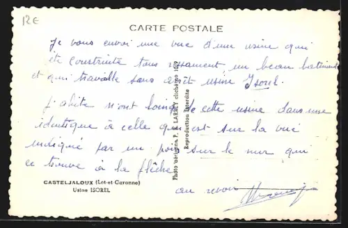 AK Casteljaloux /Lot-et-Garonne, Vue aérienne de l`usine Isorel et de ses environs