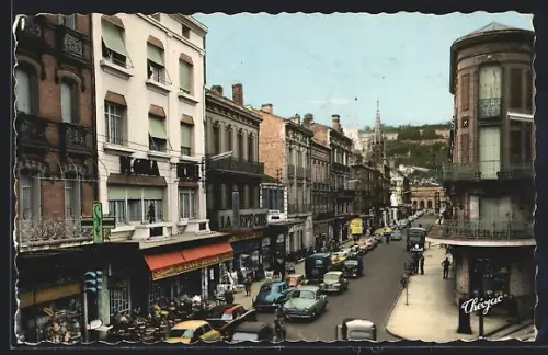 AK Agen /Lot-et-Garonne, Boulevard Carnot, au fond la Gare et le Coteau de l`Ermitage
