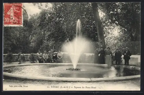 AK Nérac /L-et-G, Square du Pont-Neuf