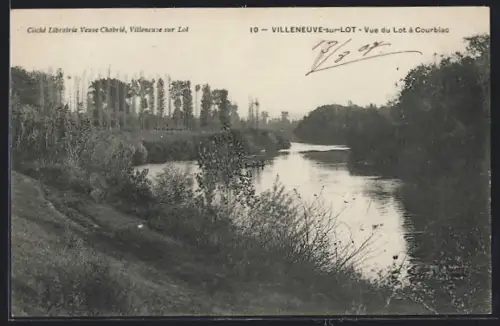 AK Villeneuve-sur-Lot, Vue du Lot à Courbiac
