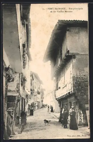 AK Port Ste-Marie, Rue principale et ses Vieilles Maisons