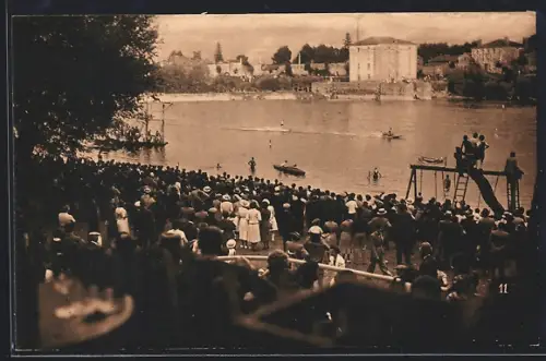 AK Clairac, Vue sur Unic-Plage