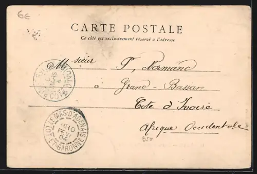 AK Nérac, Cours Victor-Hugo avec passants et charrette